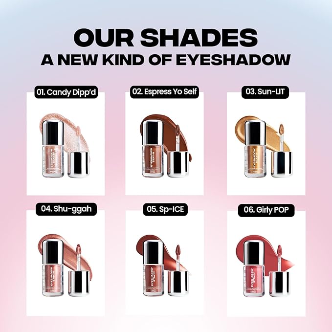 Sacheu Liquid Eyeshadow STAY-N Longwear Eye Makeup — Buildable Highly Pigmented & Blendable Eye Shadow Cream in Matte & Shimmer Finishes, Shu-ggah