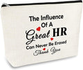 HR Appreciation Makeup Bag - Thank You Gift for Human Resources Director, Manager, Coworker - Travel Cosmetic Bag for Christmas, Birthday, Thanksgiving, Retirement