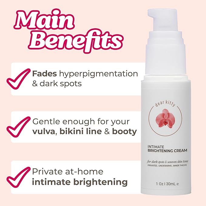 Dark Spot Cream for Intimate Areas - Tranexamic Acid & Niacinamide Serum for Women - Body Cream for Bikini Line, Underarms, Inner Thigh - Even Tone for Sensitive Skin - 1 oz