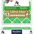 MervKing 16x20x1 Air Filter Actual Size: 15.7" x 19.7" x 0.75" MERV 13 MPR by MervKing