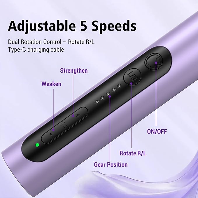 Electric Nail Drill Set, Cordless Electric Nail File Set Rechargeable, 5 Speed Portable Nail Drill Machine for Thick Nail Toenail Cuticle, Hand Feet Trimmer Buffer for Women Men Baby Pets