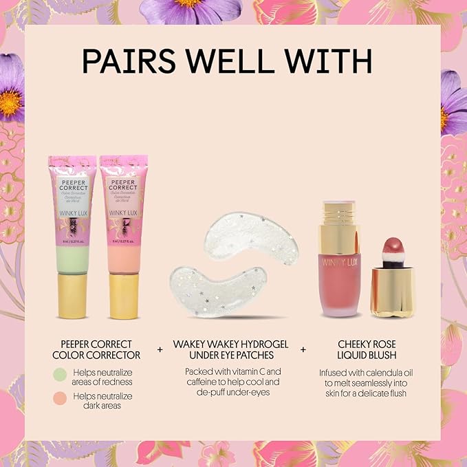 Winky Lux Peeper Perfect Under Eye Concealer, Makeup & Eye Brightener, Full Coverage Concealer for Dark Circles, Color Corrector & Eye Primer, With Collagen, Hyaluronic Acid & Vitamin E (Deep Plus)