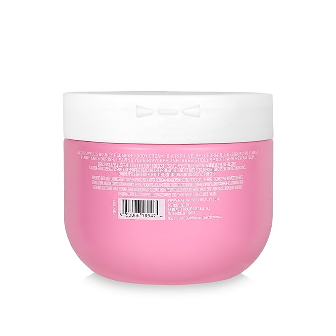 NATURE WELL Bouncy Plumping & Moisturizing Body Cream, Lightweight & Quick-Absorbing Formula to Help Visibly Firm & Smooth Skin, Scented with Tuberose, Dragonfruit, Lychee & Golden Amber, 12 Oz