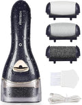 Electric Foot Callus Removers, Portable Electronic Foot File Pedicure Tools, Electric Callus Remover Kit, Professional Pedi Feet Care for Dead, Hard Cracked Dry Skin (Black)