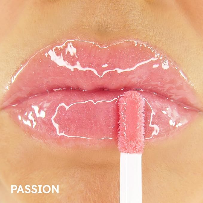 Winky Lux Passion Very There Lip Oil - Hydrating Baby Pink Tint with Jojoba Oil, Non-Sticky Glossy Lip Oil, Tinted Pink Gloss for Juicy Lips & Soft Vanilla Scent