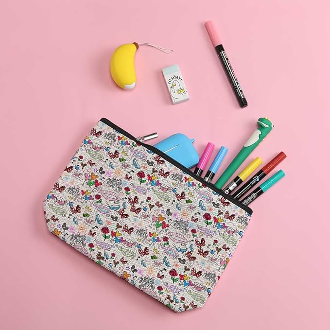 Cute Mouse Cartoon Themed Magic Makeup Bag - Graduation, Nurse, Mother's Day, Birthday Gift for Women, Movie Lovers, Girls, Best Friend, Niece - Animal Lovers Cosmetic Bag