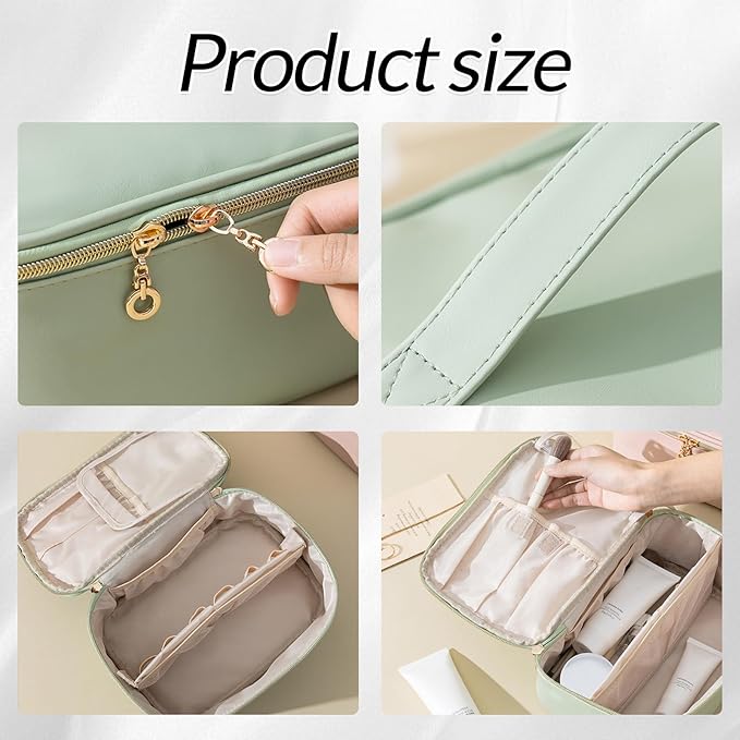 Personalized Cosmetic Bag,Customized Makeup Bag,Large Capacity Toiletry Bags for Traveling Women,Girls,Bridesmaid,with Handle&Divider,Christmas Gifts,Monogrammed Bridesmaid Gifts