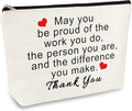 Thank You Gifts for Women Social Worker Makeup Bag Inspirational Gifts for Friends Colleague Coworker Employee Appreciation Gift for Nurse Mentor Teacher Thanksgiving Birthday Gift Cosmetic Bag Pouch
