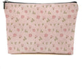 Watercolor Pink Flowers Makeup Bag Floral Cosmetic Bag Friend Friendship Gifts for Women Girls Sister Coworker Bestie Botanical Travel Organizer Zipper Pouch Christmas Thanksgiving Birthday Gifts