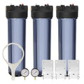 Max Water Whole House 20" x4.5" Purple Clear WH Water Filter Housing 1 inch by MaxWater