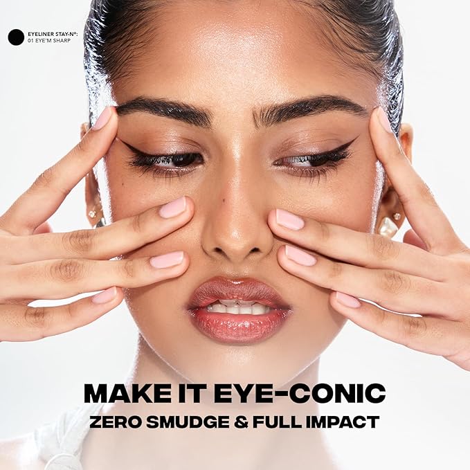 Sacheu Liquid Eyeliner STAY-N Long Wear Waterproof Eyeliner Pen with Ultra-Precise 360° Flexible Tip — Smudge-Proof Vegan & Cruelty-Free Eye Makeup, Eye’m Crisp