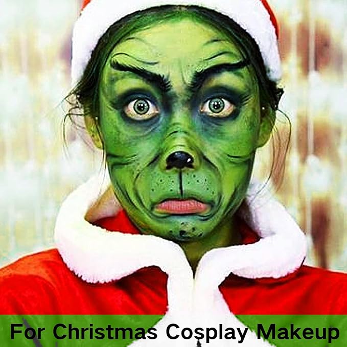 MEICOLY Lime Green Face Body Paint Stick,Elphaba Green Face Paint,Body Paint for Halloween SFX Cosplay Witch Makeup for Kids and Adults,Hunting Camo Paint,St Patricks Day Accessories