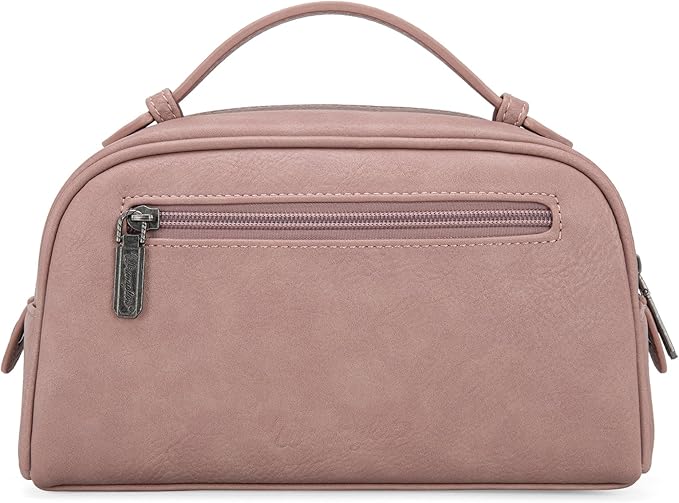 Montana West Wrangler Makeup Bag for Women Small Cosmetic Toiletry Bags Western Paisley Make Up Pouch Durable Cute Travel Purse, Pink