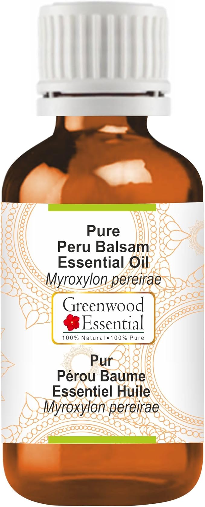 Greenwood Essential Peru Balsam Essential Oil (Myroxylon pereirae) Pure | Viscous Texture | Rich Aroma | Unisex | All Skin Types |Natural Extract Steam Distilled 30ml (1 oz)