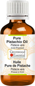 Greenwood Essential Pistachio Oil (Pistacia vera) | Cold Pressed | Natural | Undiluted | For Diluting Essential Oils | For Skin & Massage | Men & Women | 5ml (0.16 oz)