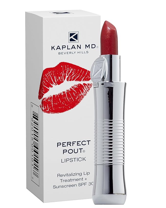 KAPLANMD Perfect Pout SPF Lipstick – Anti-Aging Lipstick with SPF 30, Hyaluronic Acid & Maxi-Lip Peptide – Moisturizing Color for Dry Lips – Non-Sticky Cruelty-Free Formula – HOLLYWOOD