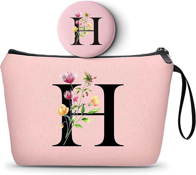Birthday Inspirational Bridesmaid Proposal Team Small Gifts for Women Mom Aunt Teacher Sister Coworkers Makeup Cosmetic Bag Travel with Mirror Mothers Day Christmas Graduation H