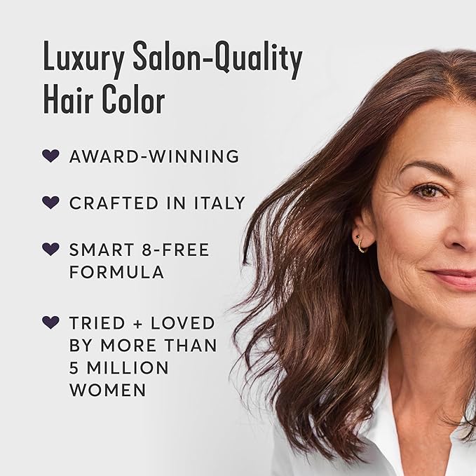 Madison Reed Radiant Hair Color Kit | 4NA Darkest Ash Brown with Cool Smoky Undertones (Messina Brown) for 100% Gray Hair Coverage | Dimensional Permanent Hair Dye | PPD-Free & Ammonia-Free | 1 Pack