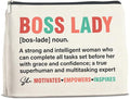 Boss Lady Gifts for Women - Female Boss Lady Makeup Bag with Zipper Closure