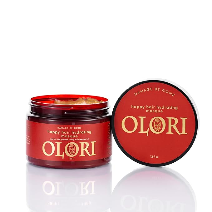 OLORI Happy Hair Mask for Dry Damaged Hair and Growth | Moisturizing Hair Mask for Curly Hair | Hydrating with Batana Oil to Help Nourish, Restore Softness & Strength