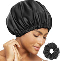 Satin Bonnet Silk Bonnet for Sleeping Women Double Layer Hair Bonnet Wrap Sleep Cap Gifts for Women Curly Hair