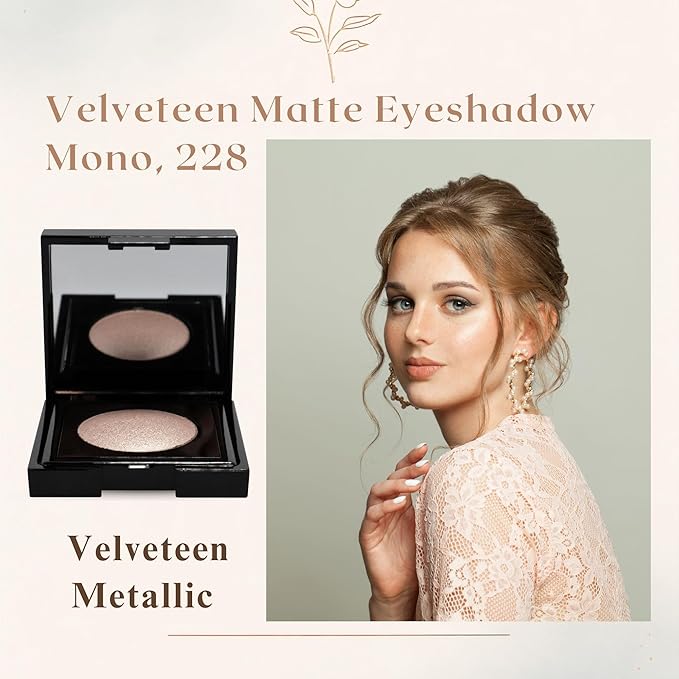 GA-DE Velveteen Metallic Eyeshadow Mono, 185 - Pearl Infused, Shimmer Eye Makeup - Silky-Soft, Densely Pigmented, Seamless Blend - 0.105 oz