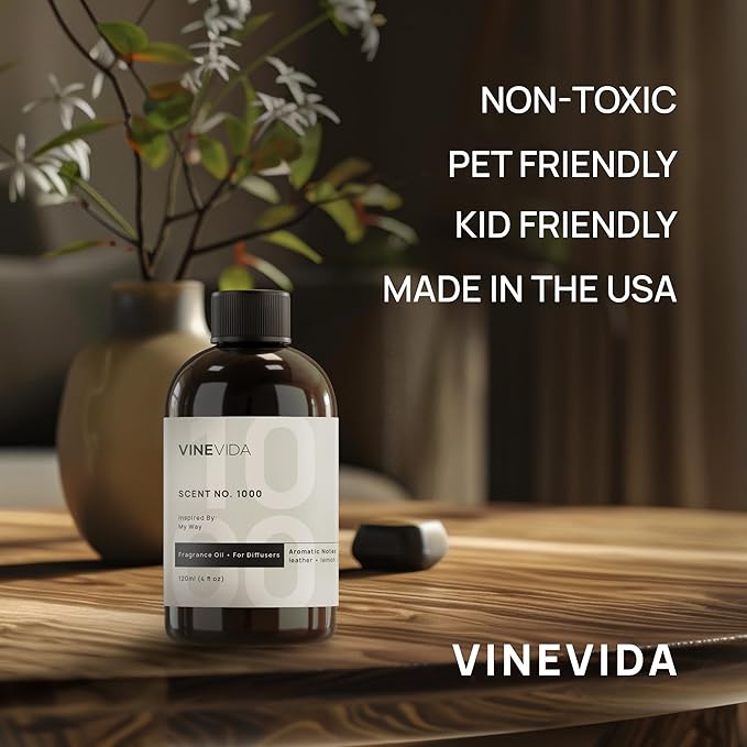 VINEVIDA [32 Fl Oz] Ocean Rain Fragrance Oil for Cold Air Diffusers, Essential Oils for Diffuser Oil Refill & Air Freshener Room Spray