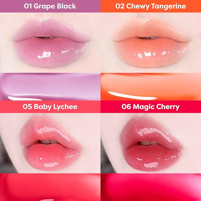 COLORGRAM FRUITY GLASS GLOSS 03 GIGGLE STRAWBERRY | Non-Sticky Glossy Lip Tint with Glass-Like Shine | Long-Lasting Hydrating Lip Gloss for Smooth & Plump Lips