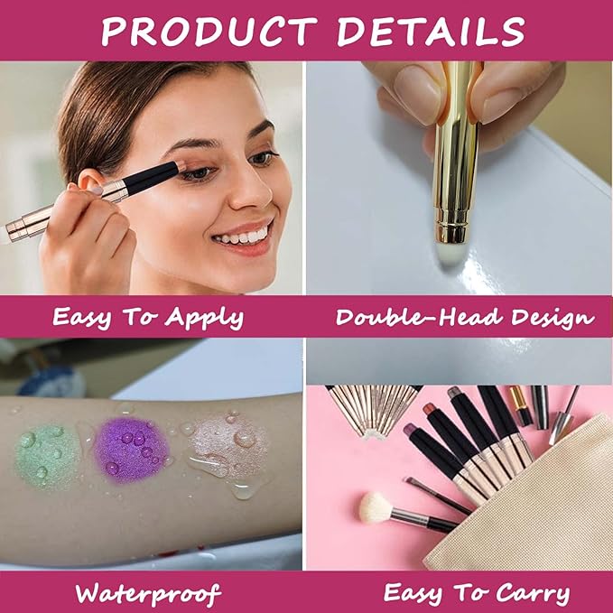 Bright Green Eyeshadow Stick Cream Smooth Shimmer Eyeshadow Pencil Eyeliner Hypoallergenic Dark Light Matte Crayon Palette Waterproof Long Lasting Eye Shadow Highlighter Stick