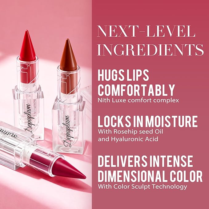Dark Red Lipstick Gradient Matte Lipsticks Lip Liner Combo Set for Women Waterproof Long Lasting Lip Stick Pencil Cream Lip Liner and Lipstick Combo Makeup, E3