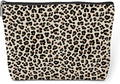 Leopard Makeup Bag Leopard Print Cheetah Print Leopard Lovers Gift Christmas Birthday Gifts for Women Jungle Animal Lovers Girl Daughter Best Friend Bestie Sister Her Cosmetic Bag Travel Toiletry Bag