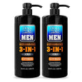 Dead Sea Collection Mens Body Wash 3 in 1 – Citrus Body Wash for Men – Shower Gel – Shampoo – Shower Soap for Face and Hair – Pack of 2 Bottles (33.8 Fl. Oz. Each)