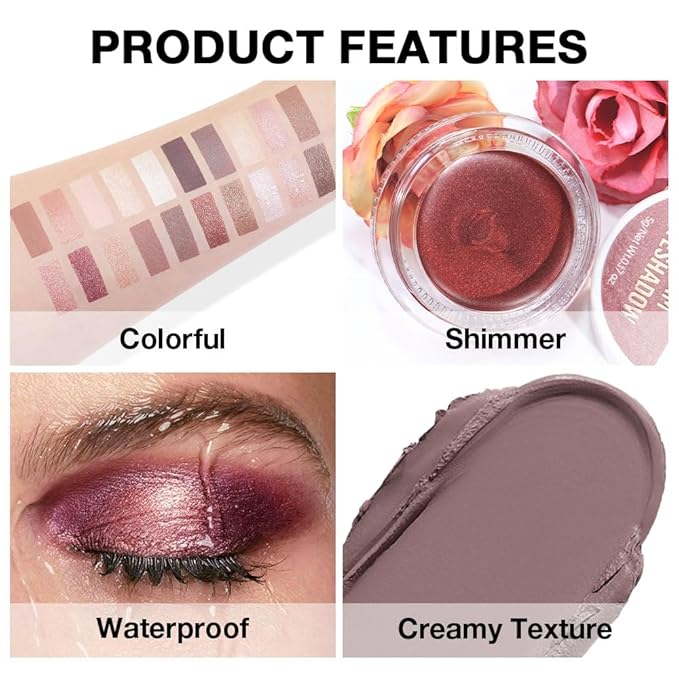 Single Cream Eye Shadow,Espresso Nude Matte Natural Monochrome Eyeshadow Palette,Waterproof,Long Lasting Naturing-Looking,Vegan & Cruelty-Free,715