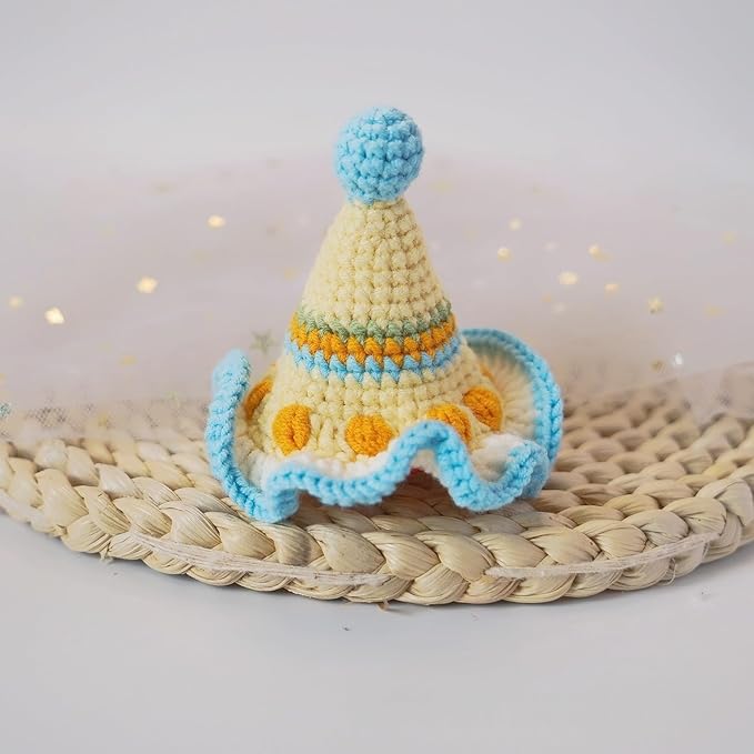Crochet Knitting Hair Clip for Girls/Daughter, Gift for Her Birthday, Finished Handmade Wool Knitted Cute Hat