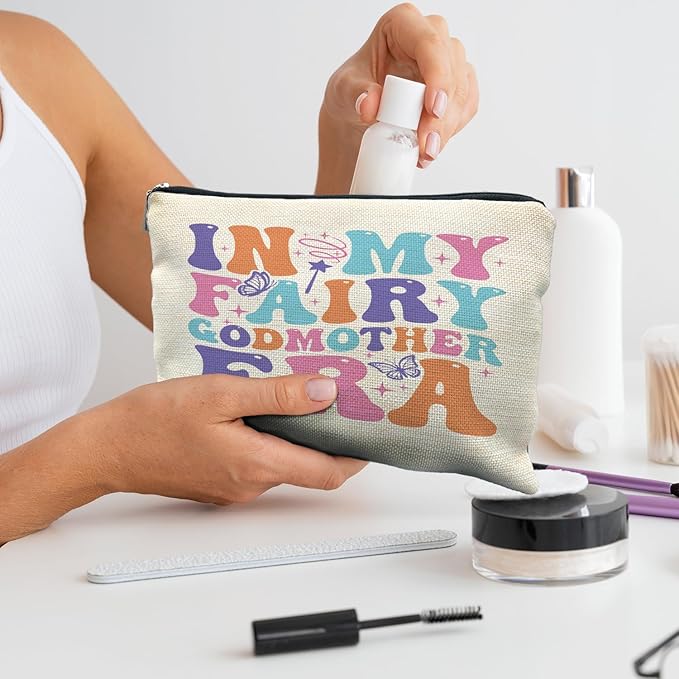 Fairy Godmother Makeup Bag, Godmother Gift, Godmother Gifts from Godchild, Best Godmother Gift, Gift for Godmother Cosmetic Bag Toiletry Bag