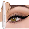 Eyeshadow Stick, Warm Peach Matte Cream Eyeshadow Long-Lasting Crease-Proof Eye Shadow Eyeliner Pencil High Pigmented Neutral Highlighter Makeup Crayon with Blending Brush & Sharpener