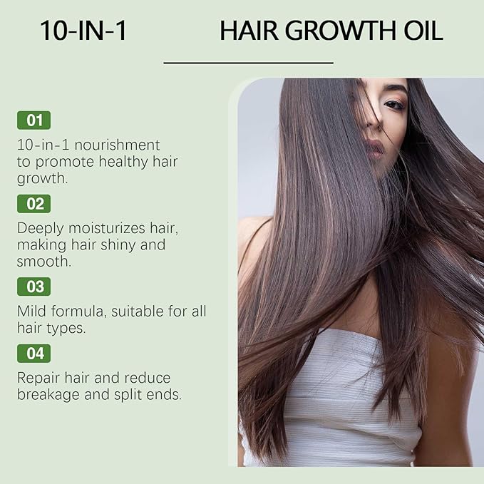 Natural Coconut Oil for Hair Growth,Nourishing Scalp Treatment for Stronger Strands,Frizz Control & Split End Repair,for All Hair Types,3.38Fl Oz