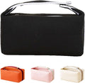 Travel Makeup Bag, Waterproof Canvas Cosmetic Bag Make Up Organizer Case for Women, Large Toiletry Bag Skincare Pouch for Toiletries Accessories Brushes
