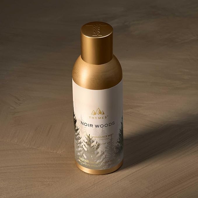 Thymes Home Fragrance Mist – Room Air Fresheners for Home Long Lasting – Air Freshener Spray – Scented Room Spray with Notes of Fresh Evergreen, Smoky Wood & Amber (Noir Woods, 3 oz)