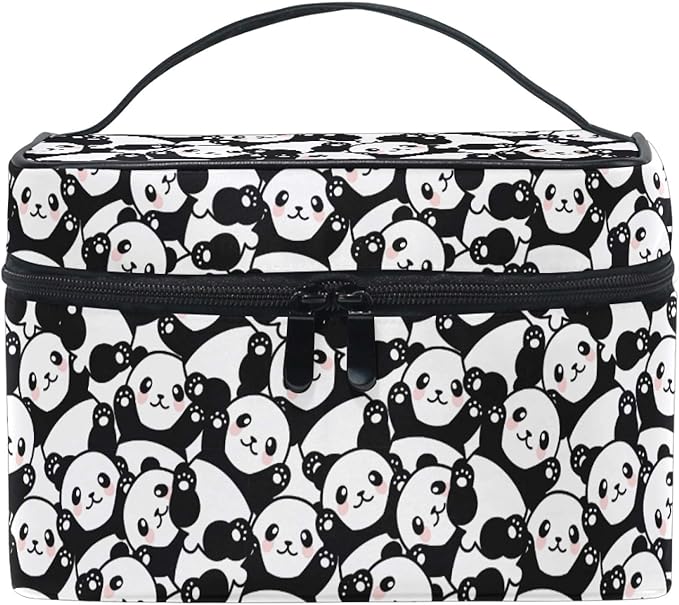 Makeup Bag, Animal Cute Little Panda Travel Makeup Organizer Bag Cosmetic Cases Toiletry Bags for Girl Women Ladies