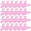 Ondder 24 Pcs Pink Butterfly Hair Clamps and Claw Clips for Styling, Sectioning, Cutting, Coloring - Pro Salon Hairdressing Tool Accessories for Women Girls