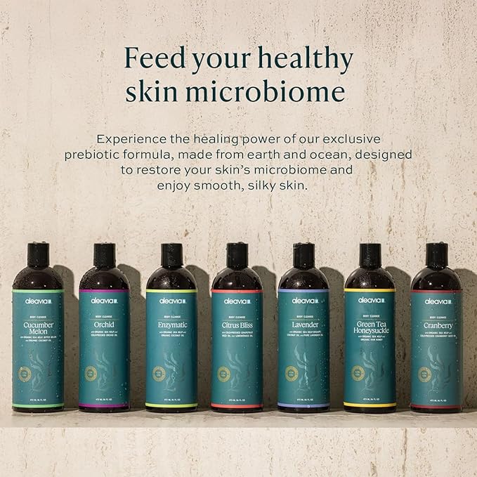 Aleavia Citrus Bliss Body Cleanse – Organic & All-Natural Prebiotic Body Wash, Scented with Pure Essential Oils – Nourish Your Skin Microbiome – 16 Oz.