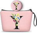 Appreciation Initial Monogram Gifts for Sisters from Sister Employees Team Bride Womens Unique Mom Personalized Makeup Cosmetic Bag with Mirror Mothers Day Christmas Graduation Y