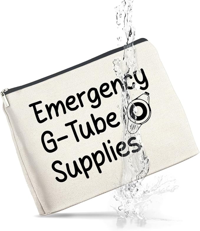 Emergency G-Tube Supplies Cosmetic Bag Gifts for Dietician Nurse Makeup Bag Zipper Makeup Pouch Critical Care Nursing Gift