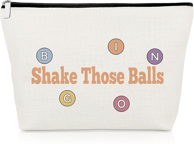 Bingo Gifts Bingo Lover Makeup Bag Gambler Gift Gambling Player Cosmetic Bag for Her Woman Sister Best Friend Funny Gambling Presents Friendship Travel Cosmetic Pouch Christmas Birthday Presents