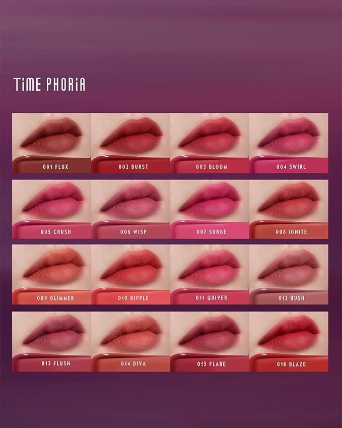 Blurring Lip Tint - Shine Lip Gloss to Soft Blurry Lip Matte Finish, Long-Lasting Lip Stain, Smooth and Blur lip lines, Weightless Watery-Velvet Feel, Hydrating & Non-Sticky (014 DIVA)