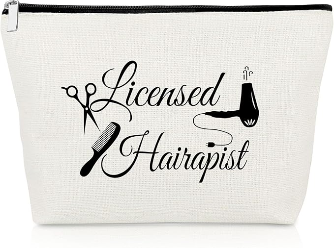 Hair Stylist Gifts Hairdresser Makeup Bag Hairdresser Appreciation Gifts for Hairstylist Coworkers Thank You Travel Bag for Salon Barber Christmas Graduation Present for Hair Stylist Cosmetic Pouch