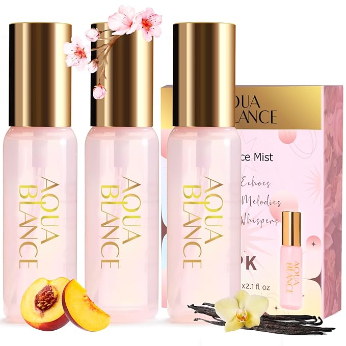 Body Spray for Women, Body Fragrance Mist Gift Set, 3-Pack, Each 60ml/2.1 FlOz, Travel Size Three Scents, Womens Body Spray