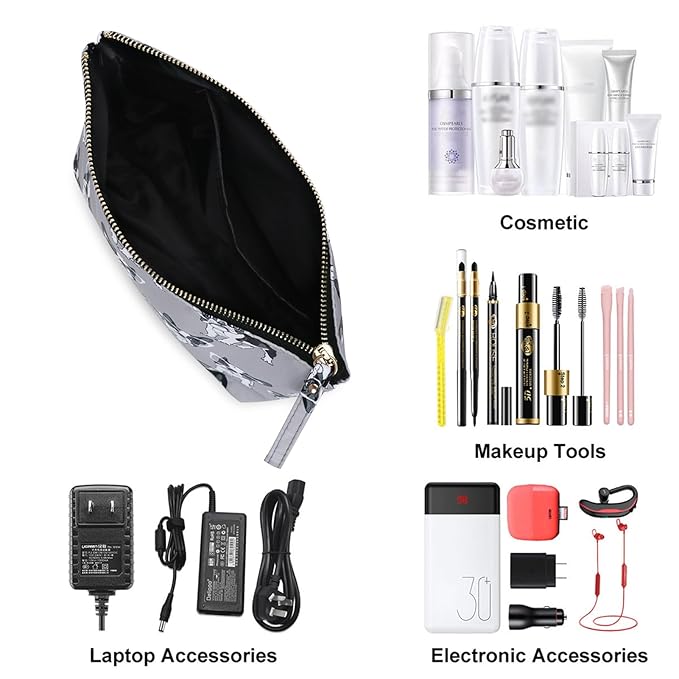 Travel Makeup Bags Waterproof Toiletry Cosmetic Case Small Pouch Gift for Women, Dog