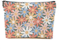 Vintage Daisy Flowers Makeup Bag Floral Cosmetic Bag Friend Friendship Gifts for Women Girls Sister Coworker Daughter Botanical Travel Organizer Zipper Pouch Christmas Thanksgiving Birthday Gifts